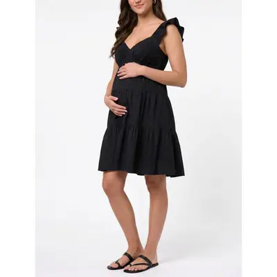 maternity photoshoot short dress camboolly Puffy Tulle Robe for Maternity Photoshoot Ruffles Off Shoulder Bridal Lingerie Bathgown Baby Shower Dress Black Size Small at Amazon Women's Clothing store