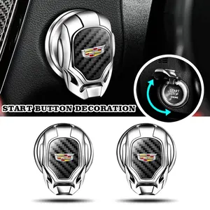 Cadillac Car One-Button Start Decorative Cover, Engine Start Anti-Scratch Decoration, Durable Key Protection Cap, Unique Style Interior Accessory, Car Interior Decors