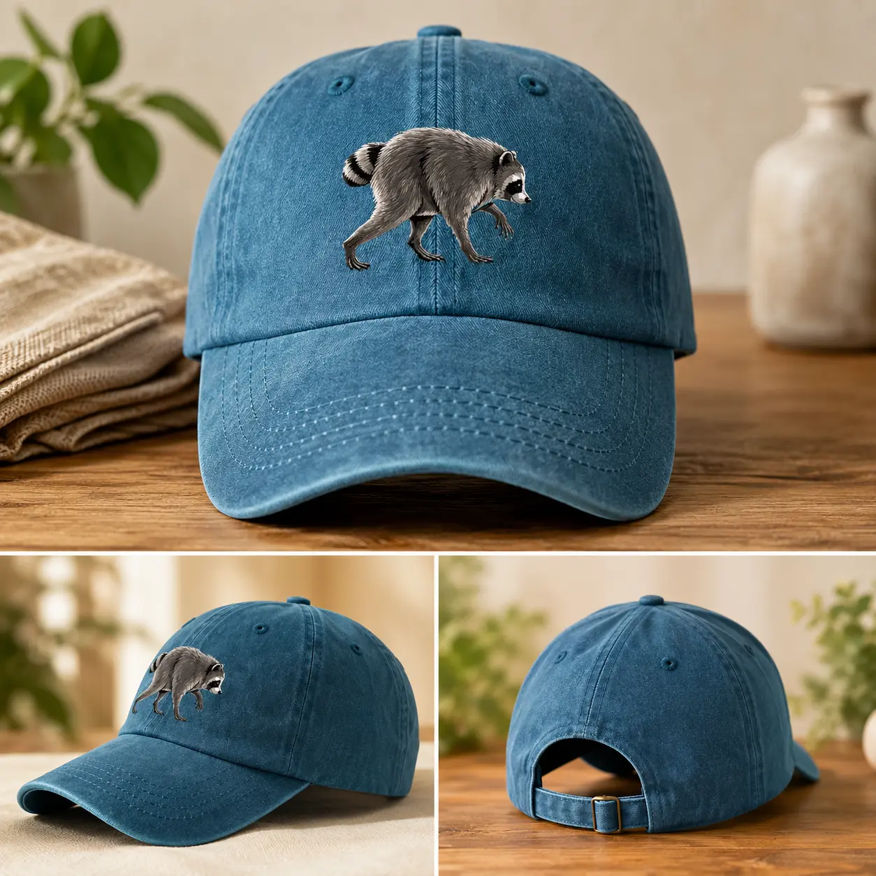 Team Jimothy Raccoon Hat Funny Washed Cotton Baseball Cap for Men and Women | Show Team Jimothy Raccoon spirit with this washed cap for daily wear, road trips, outdoor time, group photos, and funny gifts