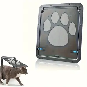 Durable Two-Way Pet Door for Dogs and Cats, Bite-Resistant Design, Easy Installation for Home Pets