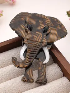1 handcrafted original design fashionable girls' hair clip, acrylic material animal and elephant shaped hair clip, simple side clip in European and American style, cute hair accessory for daily wear, gift box packaging.