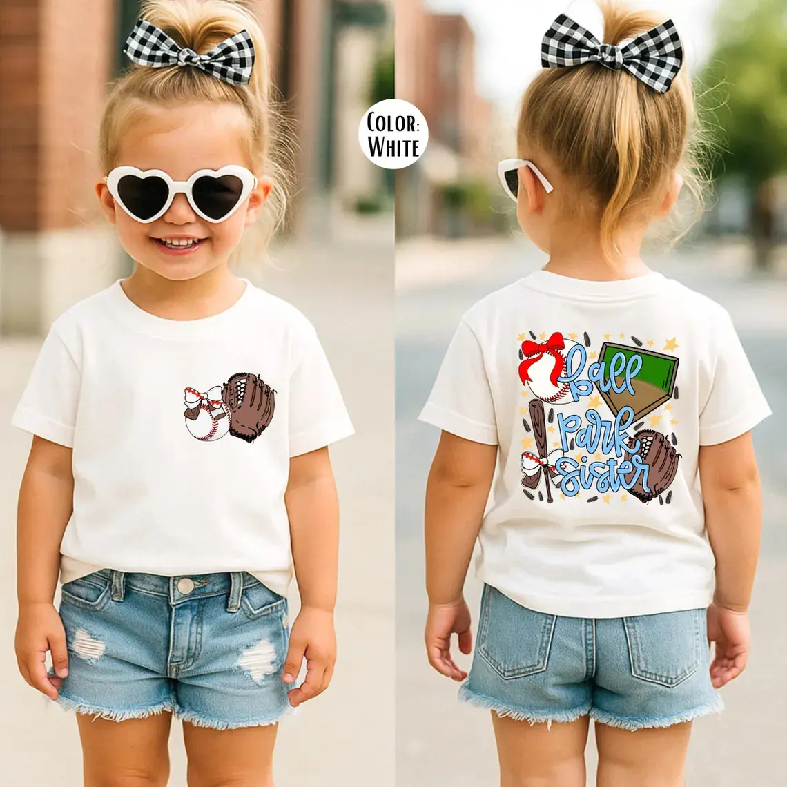 Ball Park Sister Shirt: Girls Baseball Sister Shirts