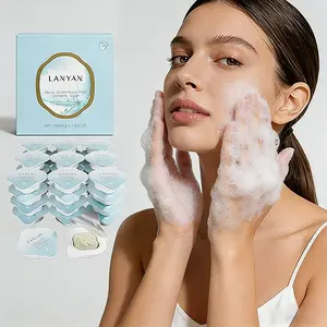 30 Dissolving Facial Cleansing Tablets – Gentle Foaming Gel for Sensitive Skin, Daily Facial Cleanse with Herbal & Botanical Extracts
