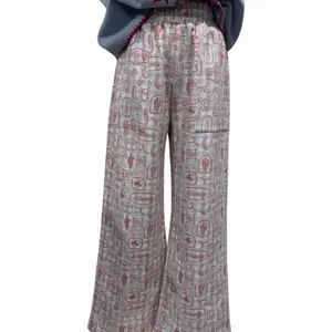 Cactus Print Wide Leg Pants for Women - Comfortable and Stylish Design - Perfect for Casual Wear