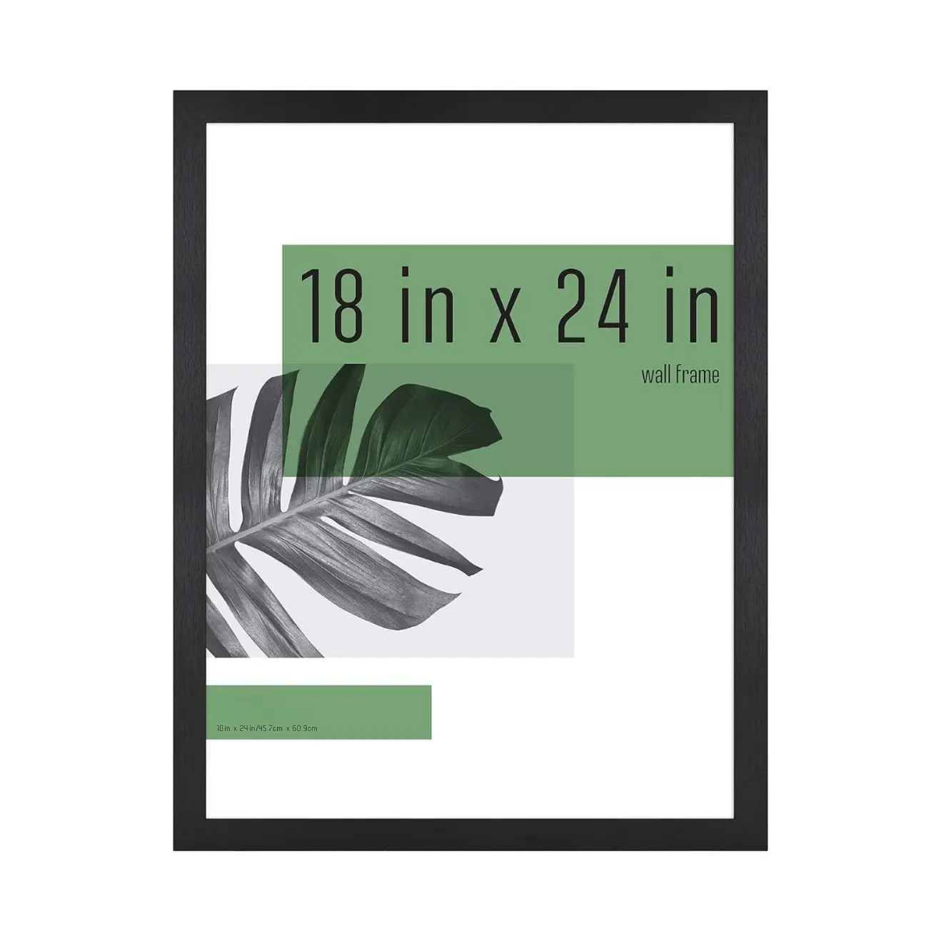 1-Pack Studio Gallery 18x24 Poster Frame Black Woodgrain, Vertical & Horizontal Wall Hanging Large Picture Frame for Photos, Posters & Art Prints