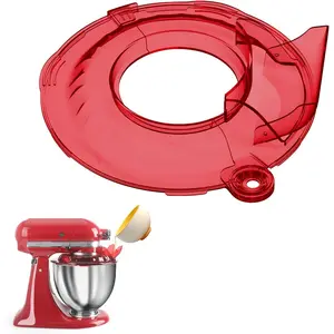 Compatible with Kitchen aid Bowl Cover, for Kitchen aid 4.5-5QT Mixer Bowl, for Kitchen aid Pouring Shield, for Kitchen aid Mixers Accessories, Red