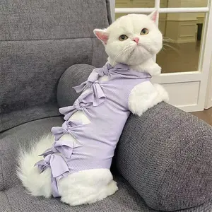 Cat Surgical Gown Pet Neutering Gown Female Cat Weaning Gown Anti-Lick Clothes Pet Post-Surgery Disposable Supplies