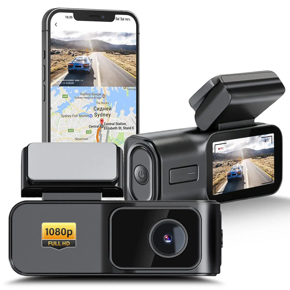 Mini 1080P HD Car DVR WiFi Dashcam with 32GB Storage, Hidden Design, Loop Recording, G-Sensor Lock, Night Vision, Parking Monitor & Automatic Connection, Wifi Car Dashcam