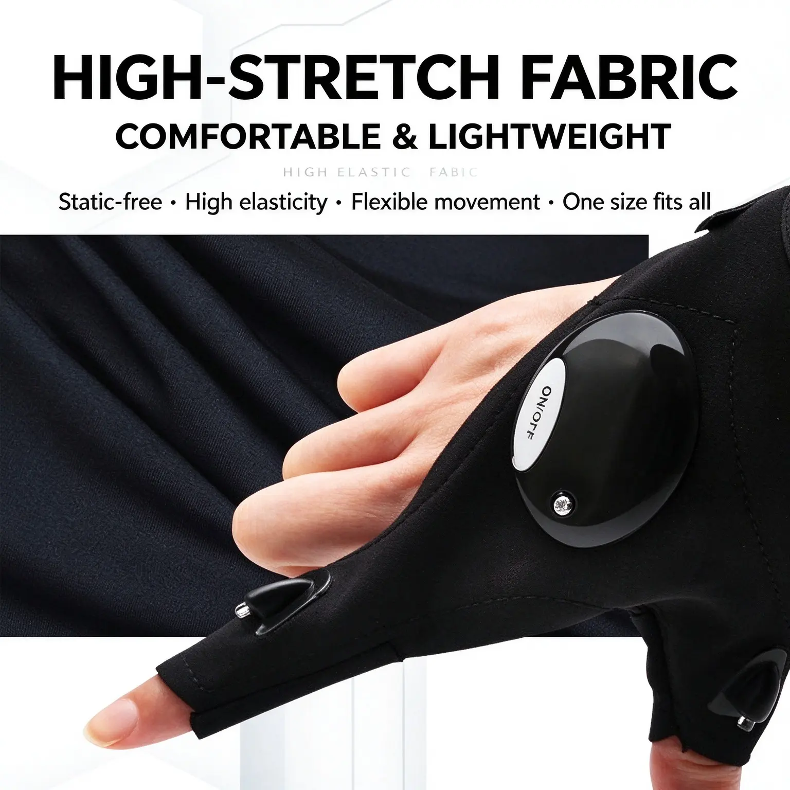 LED Flashlight Gloves Outdoor,Work Gloves with Light for Darkness Places, Fishing, Camping and Hiking & Tools Gifts for Handymen Women Boyfriend Husband DIY Repairing Tools