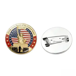 [12-Piece Set] American 250th Anniversary Commemorative Badge, Versatile Accessory Brooch, Decoration for Bags and Clothes