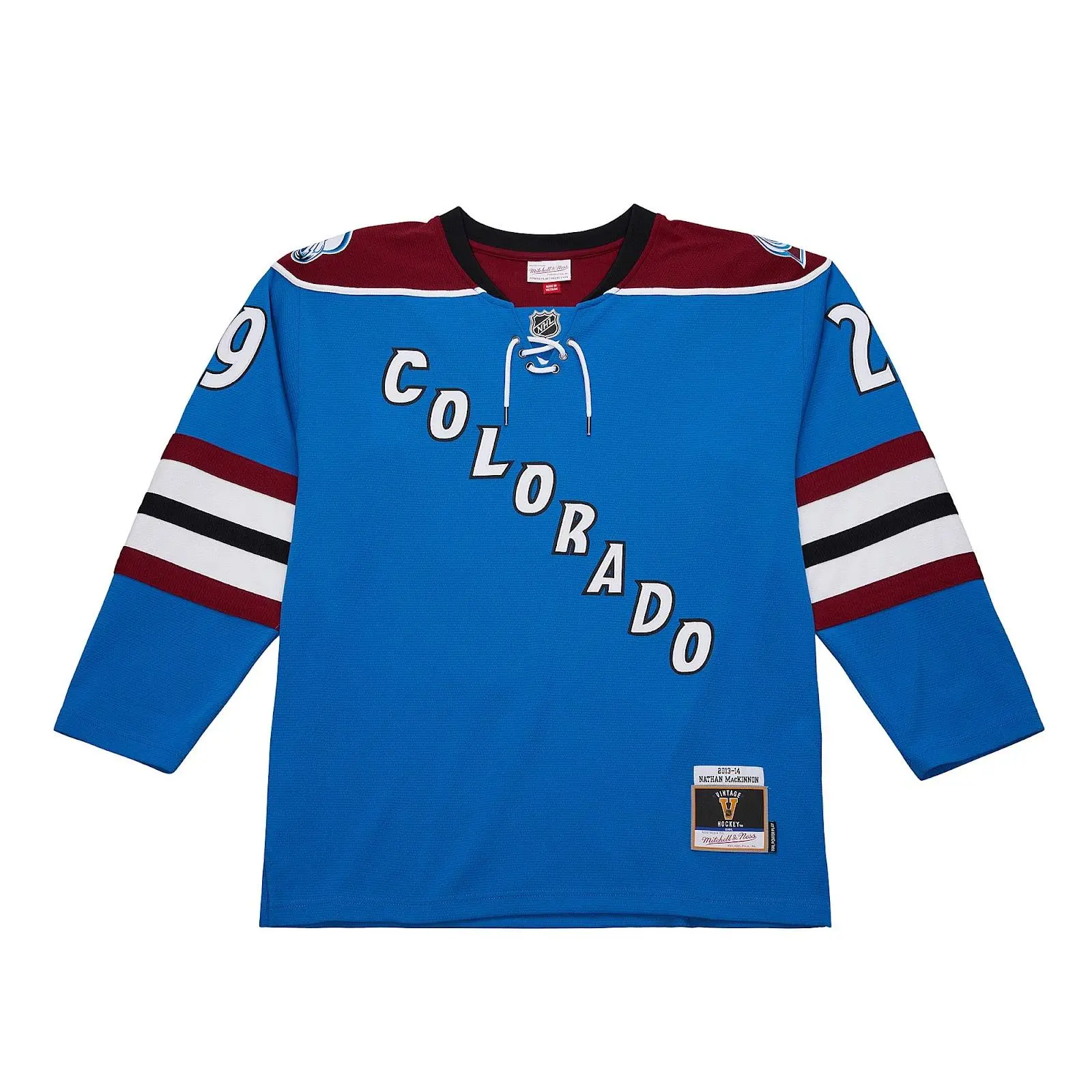 Nathan MacKinnon Colorado Avalanche 2013-14 Blue Power Play Player Jersey NHL Throwback Hockey Fan Gear Mitchell & Ness