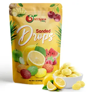 NY Spice Shop Sanded Lemon Drops  - Old Fashioned Sweet and Sour Candy - Lemon Hard Candy Bonbon Snack