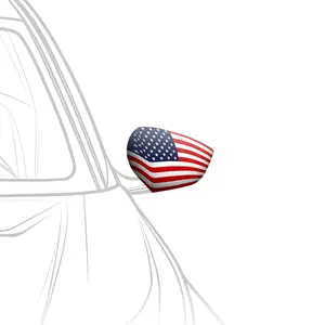 G128 2 Pack: American USA Car Side View Mirror Cover 5.9x8.66 In