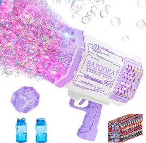 Bubble Gun, Bazooka Bubble Machine Gun, Bubble Blaster Gun with Bubble Solution, 69 Holes Bubble Bazooka Gun Outdoor