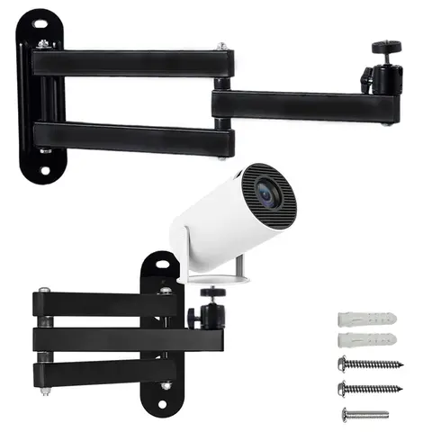 Adjustable Projector Stand, Wall Mounted Folding Ptz Bracket, Suitable for TV Vcr Home Theater, Durable Iron Structure, Foldable, Adjustable Mounting