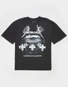 METALLICA Mens Rhinestone Boxy Tee