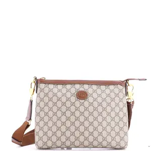 Pre-owned GUCCI material Messenger Bags Interlocking G Patch Wristlet Messenger Bag GG Coated Canvas Medium by Rebag