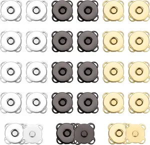 Sets mm Magnetic Snaps, Plum Blossom Magnet Buttons Metal Magnetic Snap Buttons Closure Cls Fastener for Clothes Purses Bag Leather Sewing DIY Craft