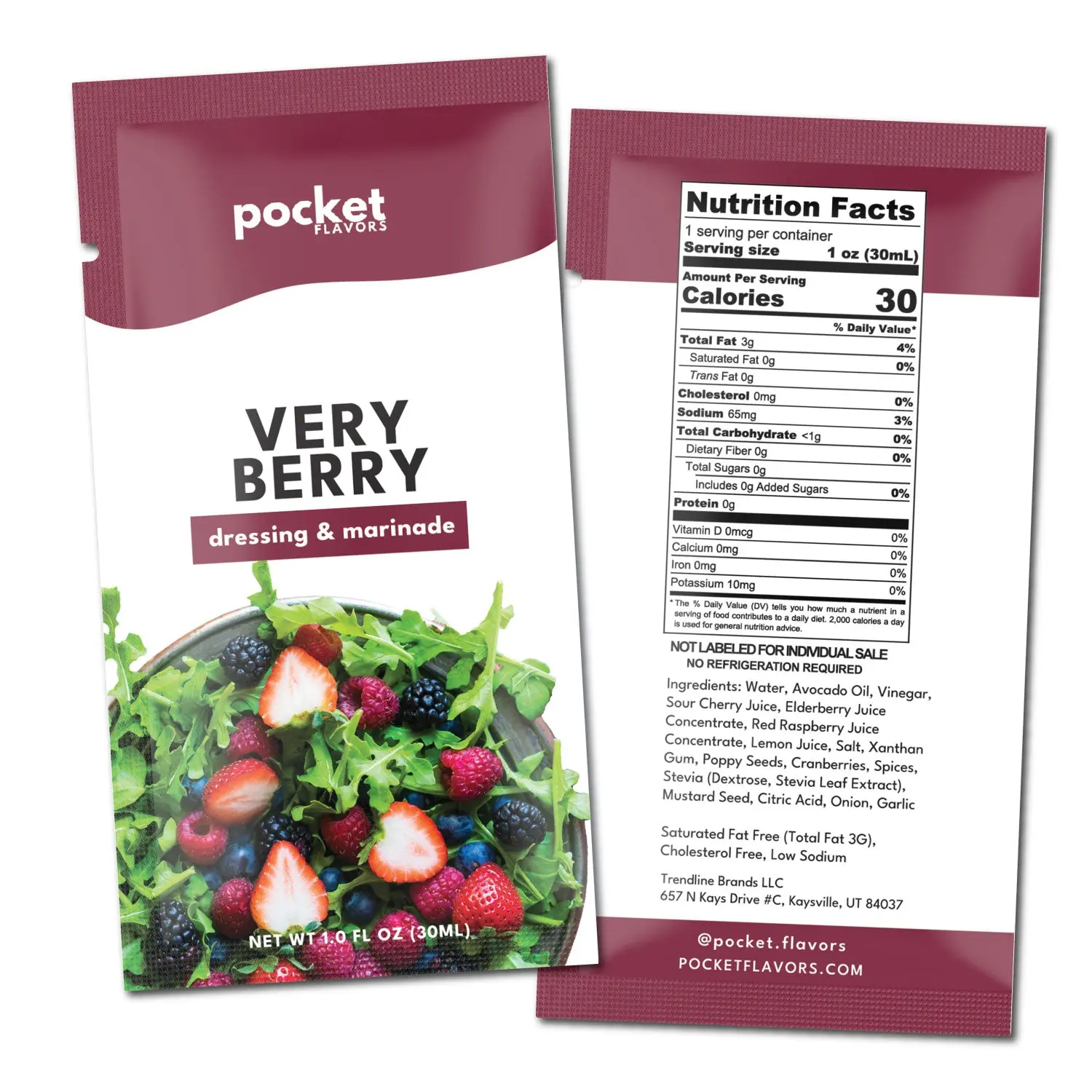 Very Berry Low-Calorie Salad Dressing Packets