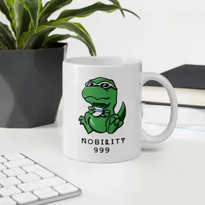 Tea-Rex White Glossy Mug