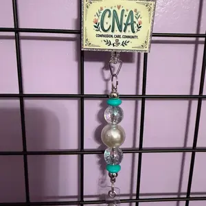 CNA Name ID beaded badge reel