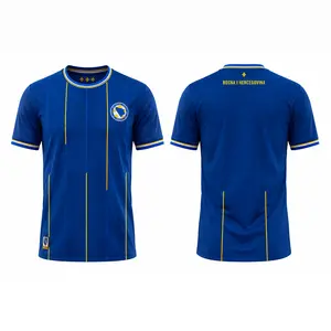 Bosnia Soccer Jersey, Bosnia Football Fan Shirt, Balkan Soccer Tee, Blue Yellow Futbol Jersey, Bosnia Supporter Apparel, European Football Shirt, Retro Soccer Fan Gift, Athletic Matchday Tee