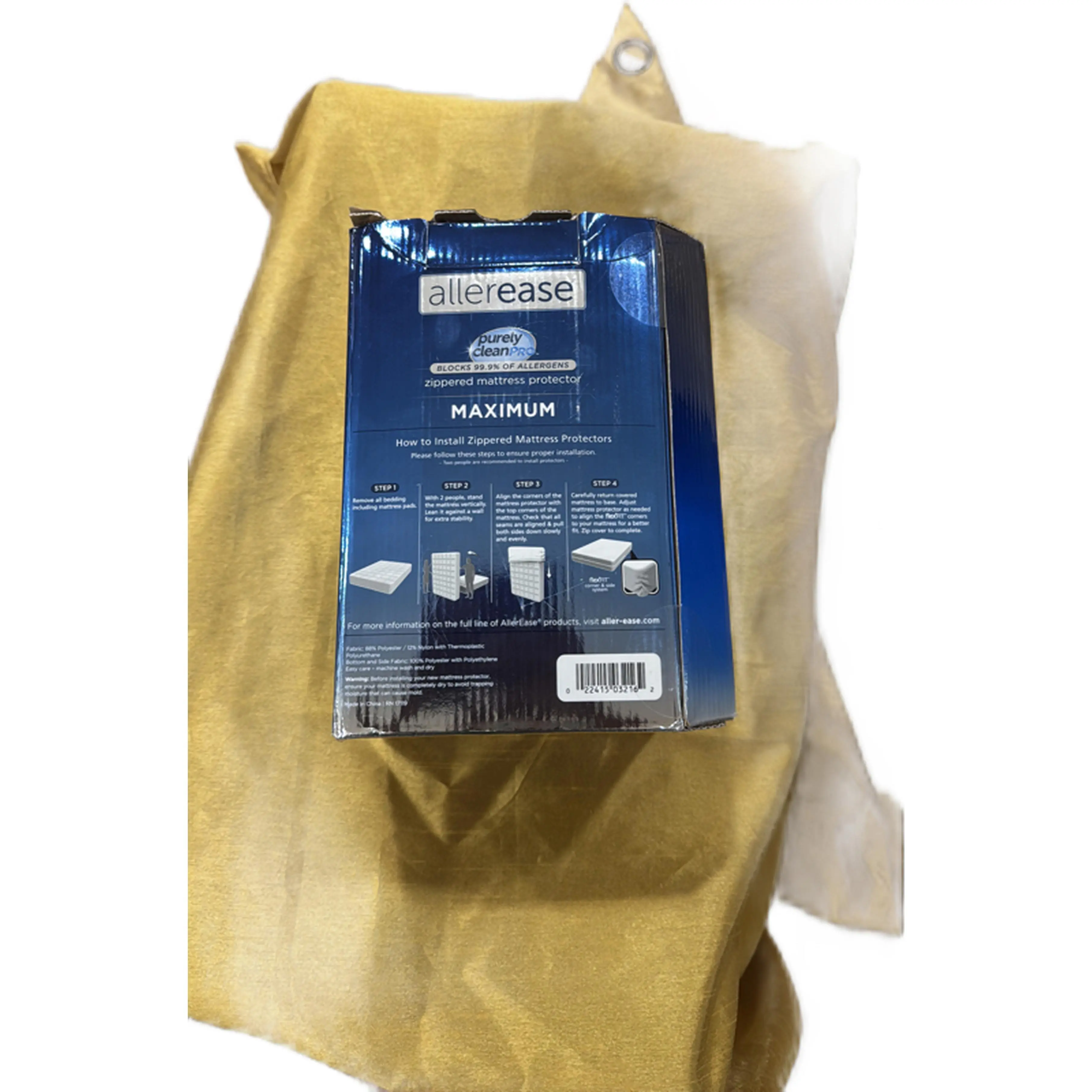 Allerease Maximum Allerease Mattress Protector - Durable and Easy to Install - Ideal for All Mattresses - Blue Packaging king size