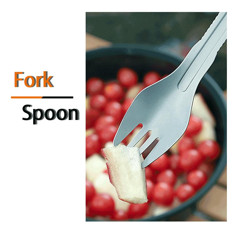 Multi-functional knife, fork and spoon three-in-one tableware, creative outdoor food holder, detachable multi-purpose tableware