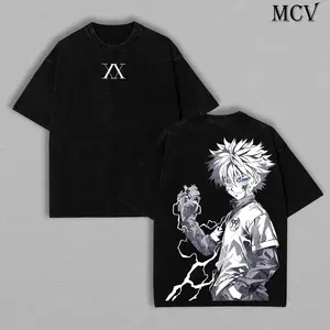 Killua Zoldyck T-Shirt – Hunter x Hunter Washed Oversized Anime Tee | Unisex Heavy Cotton Streetwear for Otaku & Manga Fans