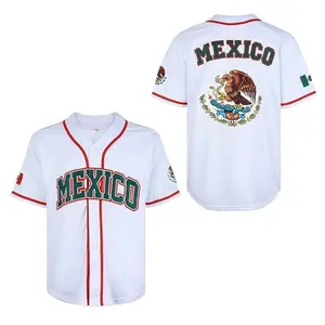 Men's Mexico Jersey #34 Stitched Baseball Uniform with Mexican Flag Sports Jerseys Shirts