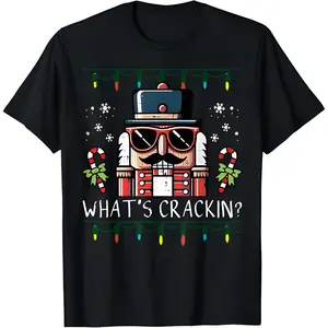 Christmas Nutcracker Whats Crackin Funny Xmas Men Women T-Shirt