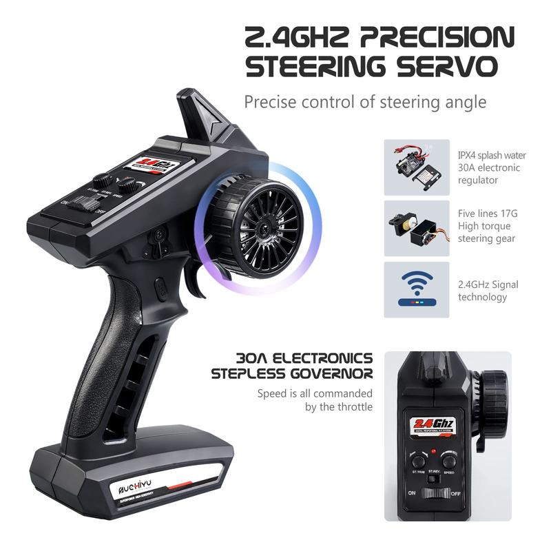 1:16 Full Scale RC Cars, 50 km/h 4WD Off-Road RC Truck with LED Front Lights and Rechargeable Batteries, High-Speed Drift Monster Truck, Perfect Birthday Gift for Kids Aged 8 and Up Remote Control Crawler Remote Control Kart