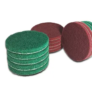 Cleaning Pads 6 Piece Mixed Set,  Nylon Abrasive Cleaning Pads 5 Inch 125mm, Dual Color, Diamond Polishing Pads