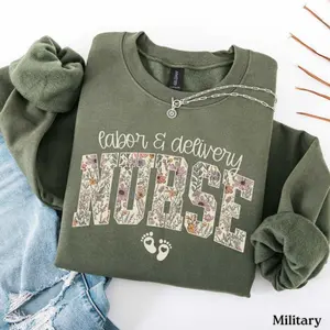 Labor and Delivery Nurse Sweatshirt, L and D Nurse Sweatshirt, Labor and Delivery Nurse Sweater, RN T-Shirt, Nursing Student Gift, Cotton Crewneck