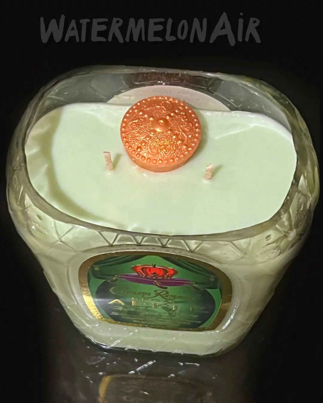 Crown R GREEN APPLE Bottle Candle 25oz