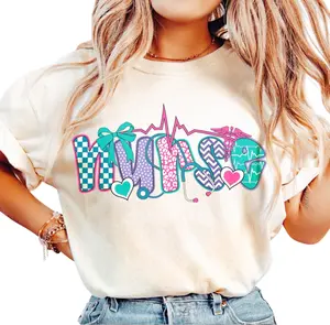 Checkered Nurse Shirt, Cute Coquette Nursing Shirt, Preppy Nurse T-Shirt, Trendy Nurse Gifts, Coquette Nurse Bow Tee, CNA Sweatshirt, RN Hoodie