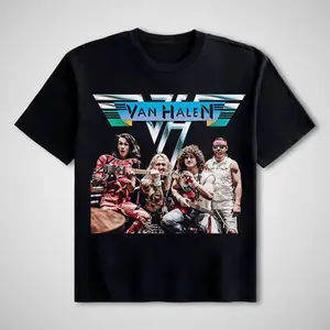 Van Halen Neon 80s Shirt - Arena Rock Tee, Eddie Van Halen Shredding Guitar, Stage Lights Energy, TikTok Viral Outfit