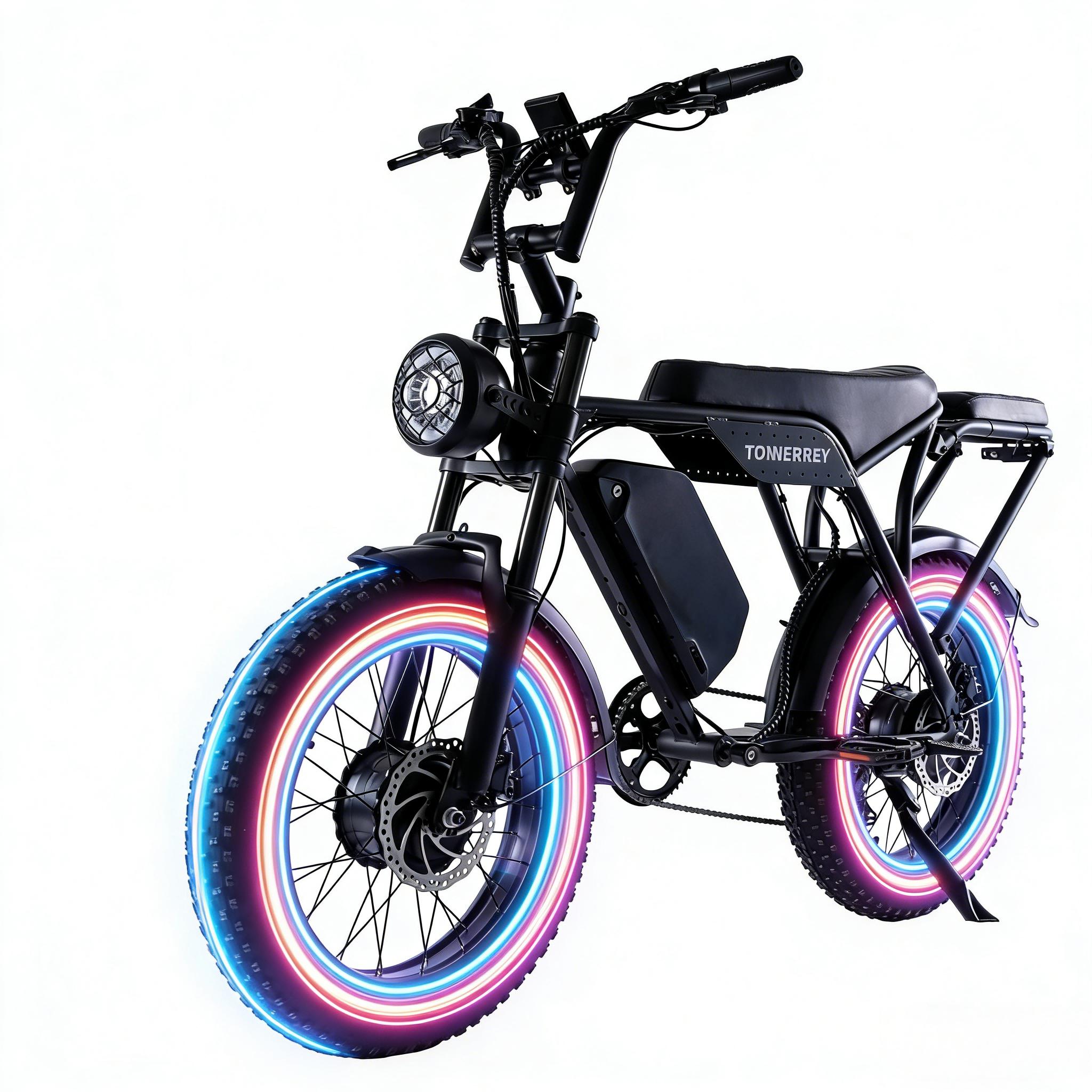 T8 Electric Mountain Bike | 1500W Peak Power | Maximum Speed 27 MPH | 60V 15Ah fat tire electric bike