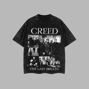 [$$$MANLIFE] Creed Band One Last Breath Retro Unisex Washed T-Shirt – Creed Band 2026 Tour 100% Heavyweight Cotton, 90s Grunge Rock Cotton Tee, Grunge Rock Band Shirt, Oversized Vintage Tee, Heavy Metal Merch, Gift for Rock Fans,