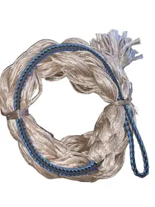 Adult Saddle Bronc Reins Extra Soft Black & Blue Cord on Tan Poly 6' Paracord Neck for Extra Strength and Comfort