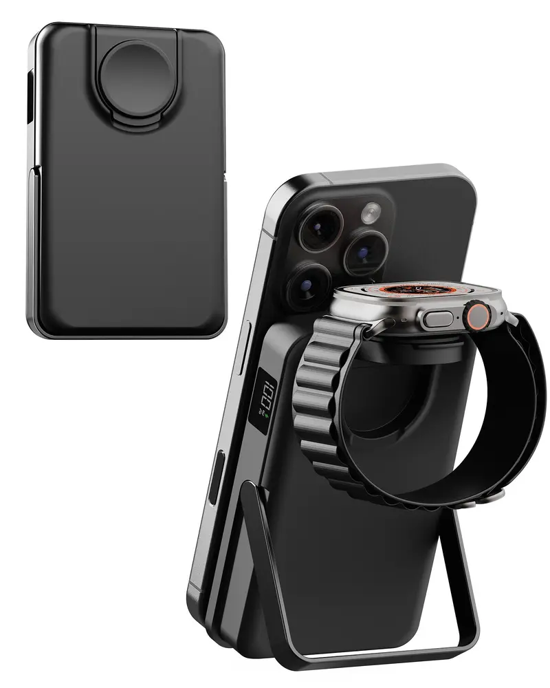 CliqLuxe 10K – Wireless – 2.5W Watch Charger - No Wall Plug - With Stand – Black