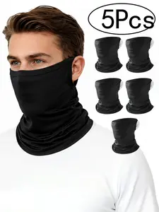 4-Piece Set New Milk Silk Headscarf, Outdoor Sun Protection Cycling Face Mask, Breathable Sweat-Wicking Multi-Functional Neck Protector, Outdoor Sports Mask