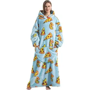 Extra Long Blanket Hoodie  Wearable Blanket for Adults Snuggle Blankets