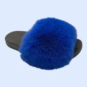 Nail Friendly Super Soft Fuzzy Slippers for Women - Comfortable Walking Shoes with Slide Footwear Design - Flipflop Girl Active Black Grey