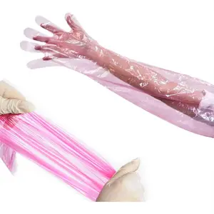 50 Disposable Field Dressing Gloves Veterinary Insemination Rectal Long Gloves, Extra Long Sleeve Full Arm