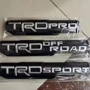 TRD Off Road 2PCS Door Badge Emblem Side 3D Sticker Decal for Vehicle Decoration TRDPRO TRD OFF ROAD TRDSPORT