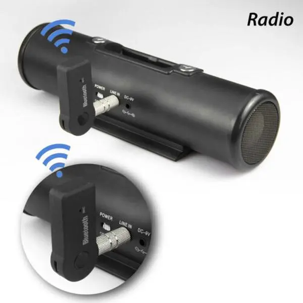 Bluetooth Car Adapter Car Accessories, 3.5mm AUX Wireless Audio Stereo Receiver with Echo Cancel Microphone, 1-Touch Button, V3.0 EDR, USB Cable, MP3 Support, Stable Connection for Home Use with iPhone/Android Devices, Ipad
