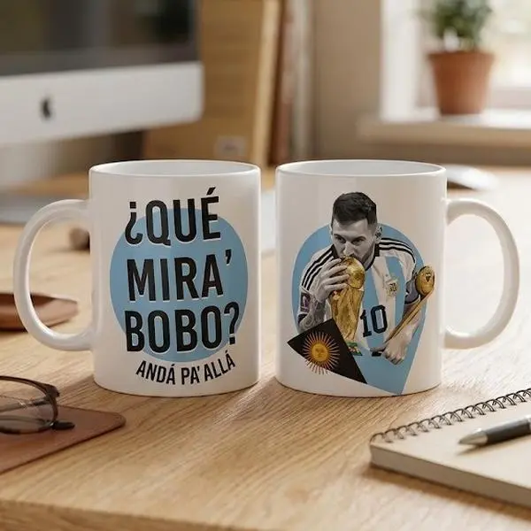 Messi Soccer Jersey Mug - Barcelona & Argentina Football Design with Name & Number 10 - 11oz Ceramic Coffee Cup