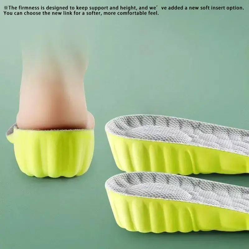 Unisex Full Length Height Increasing Insole Pads, Athletic Height Boosters with 1.5-3.5cm Lift Options, Super Soft for All-Day Comfort