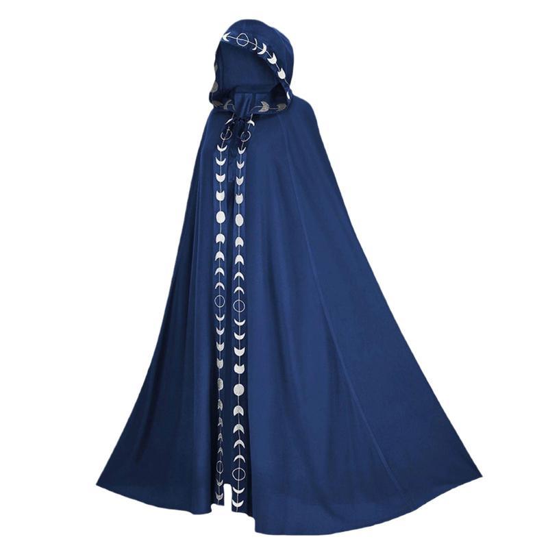 New Lace Trim Hooded Cape Cloak Shawl Medieval Renaissance Halloween Cosplay Costume